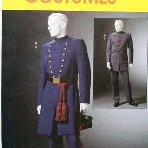 McCall&#39;s Sewing Pattern 4745, Men&#39;s Civil War Costume Coat and Trousers, Uncut/FF, Men&#39;s Size S M L, McCall&#39;s M4745
