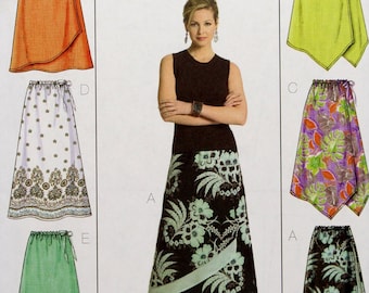 Butterick Sewing Pattern 4803, Misses&#39; Easy Skirts with Hem and Front Variations, Misses&#39; Size 8 10 12 14, Uncut/FF