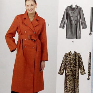New Look Sewing Pattern 6788, Misses&#39; Trench Coat and Belt, Uncut/FF, Misses&#39; Size XS S M L XL XxL, New Look N6788