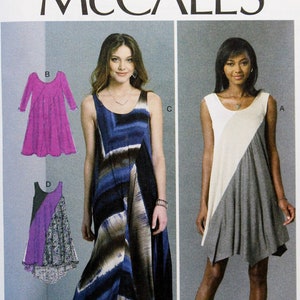 McCall&#39;s Sewing Pattern 7383, Misses&#39; Knit Pullover Dresses, Uncut/FF, Misses&#39; Size L XL XXL, McCall&#39;s M7383