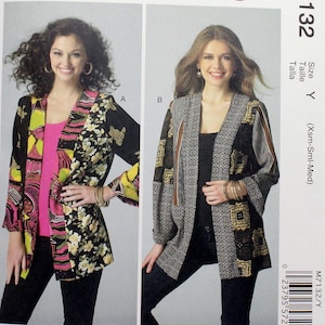 May include: A sewing pattern for a women's jacket. The pattern is for sizes X-Small, Small, and Medium. The pattern is from McCall's and is designed by Melissa Watson for Palmer/Pletsch.