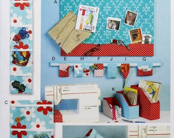 McCall's Sewing Pattern 6909, Sewing Room Organizers, Uncut/FF, Message Board, Pincushion, Sewing Organizers Sewing Pattern