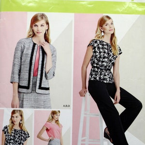 Simplicity Sewing Pattern 1202, Misses' Top, Skirt, Pants and Unlined Jacket, Misses' Size 16 18 20 22 24, Uncut/FF, Sew Stylish Pattern