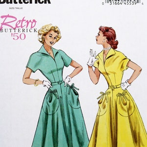 Butterick Sewing Pattern 6055, Misses&#39; Retro Pullover Dress and Belt, Uncut/FF, Misses&#39; Size 14 16 18 20 22