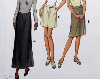 Kwik Sew 2788, Misses' Skirt Sewing Pattern, Uncut/FF, Misses' Size XS S M L XL, Misses' Fitted Trouser Style Skirt Sewing Pattern