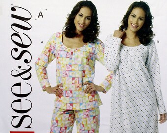 Misses' Short Knit Pajamas Sewing Pattern Kwik Sew 1850 Uncut/Unopened Misses' Size XS S M L Misses' Short Knit Pajamas Sewing Pattern Kwik Sew 1850 Uncut/Unopened Misses' Size XS S M L
