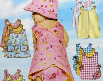 Butterick Sewing Pattern 5439, Infants' Romper, Jumper, Panties and Hat, Uncut/FF, Infant Sizes L - XL