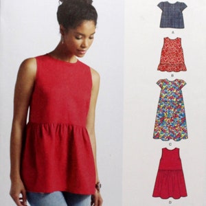 New Look Sewing Pattern 6511, Misses&#39; Tops with Length and Sleeve Options, Misses&#39; Size 6 8 10 12 14 16 18