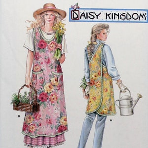 Simplicity Sewing Pattern 7481, Wrap Apron, Misses&#39; Size S M L XL, Uncut/FF, Daisy Kingdom Crafts Apron Sewing Pattern in Two Lengths
