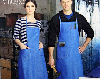 Simplicity Sewing Pattern 8151, Boys&#39; Girls&#39; Misses&#39; and Men&#39;s Aprons Sewing Pattern, Uncut/FF