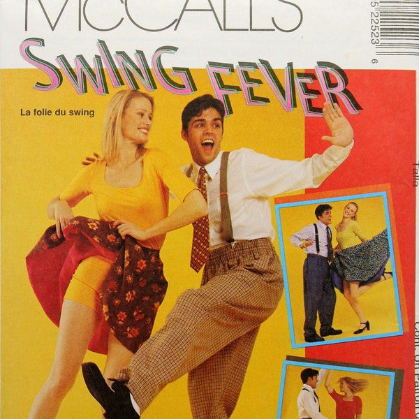 McCall's Sewing Pattern 2252, Misses' and Men's Costume Sewing Pattern, Misses'/Men's Size Medium, Swing Fever Dance Costume Pattern