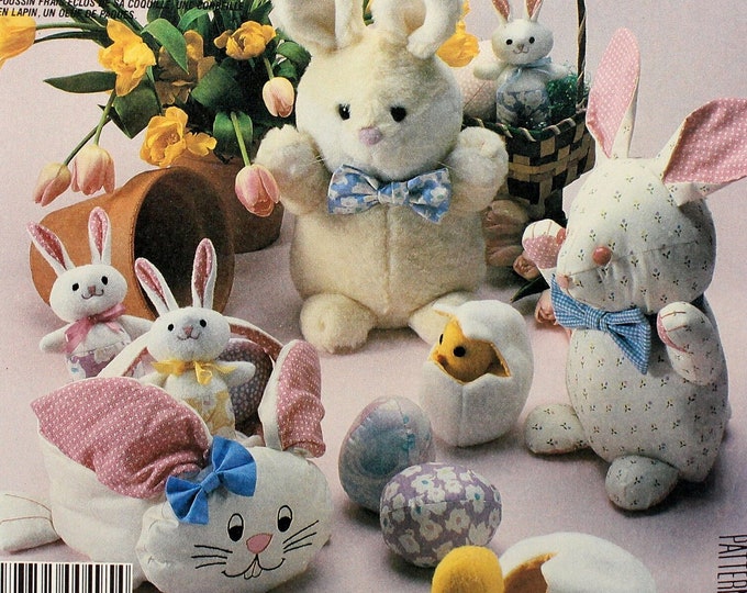 Pattern 9941 Mccall's Sewing Pattern 2908, Bunny, Bunny Basket, Stuffed Chick, Egg ...