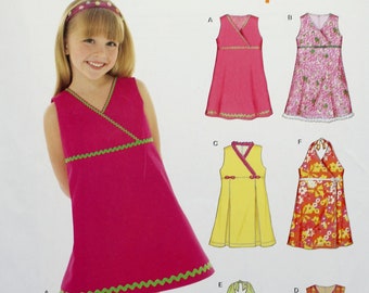 New Look Sewing Pattern 6477, Children's Easy Sleeveless Dress and Halter Dress, Children's Size 3 4 5 6 7 8, Uncut/FF