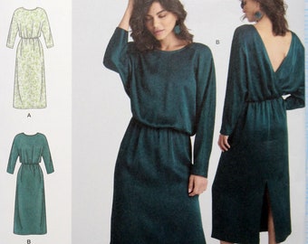 Simplicity Sewing Pattern 9010, Misses' Dresses with Back and Sleeve Variations, Uncut/FF, Misses' Size 14 16 18 20 22