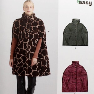 New Look Sewing Pattern 6768, Misses&#39; Unlined Cape, Uncut/FF, Misses&#39; Size S M L XL XXL, New Look N6768
