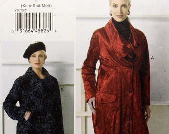 Vogue Sewing Pattern 9070, Misses' Loose-Fitting Coat, Uncut/FF, Misses' Size 4 6 8 10 12 14, Marcy Tilton, Vogue V9070