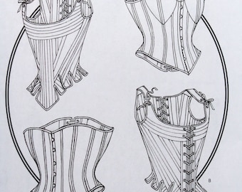 Butterick Sewing Pattern 4254, Misses' Stays and Corset, Uncut/FF, Misses' Size 6 8 10, Butterick B4254, Making History Sewing Pattern