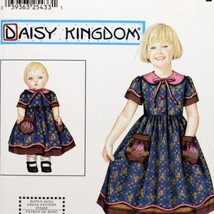 Simplicity Sewing Pattern 0621, Child&#39;s Dress and 18&quot; Doll Dress, Uncut/FF, Child&#39;s Size 3 4 5 6, Simplicity 9845, Daisy Kingdom
