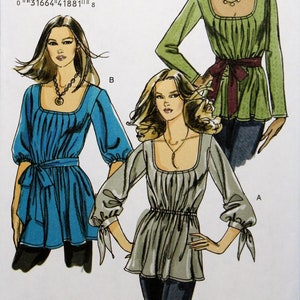 Vogue Sewing Pattern 8420, Misses' Stretch Knit Tunic and Sash, Uncut/FF, Misses' Size 6 8 10 12
