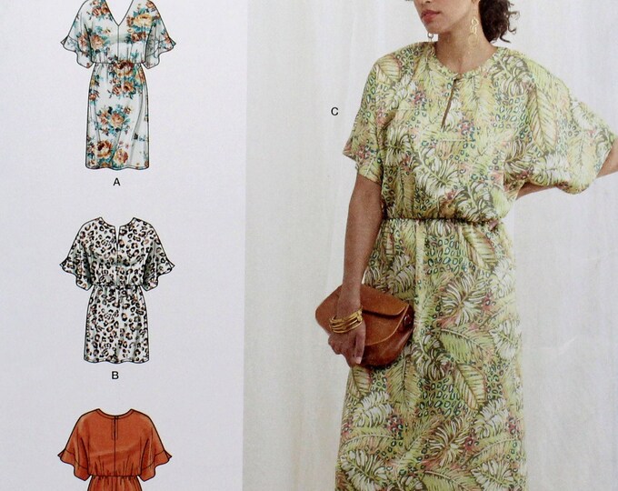 Simplicity Sewing Pattern 9781, Misses' Elastic Waist Dress With Length ...