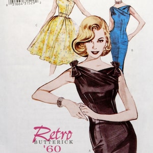 Butterick Sewing Pattern 6582, Misses&#39; Retro Dress with Skirt Options, Uncut/FF, Misses&#39; Size 6 8 10