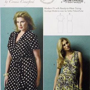 Butterick Sewing Pattern 5898, Misses&#39; Loose-fitting Wrap Dress, Uncut/FF, Misses&#39; Size XS S M L XL, Connie Crawford, Butterick B5898