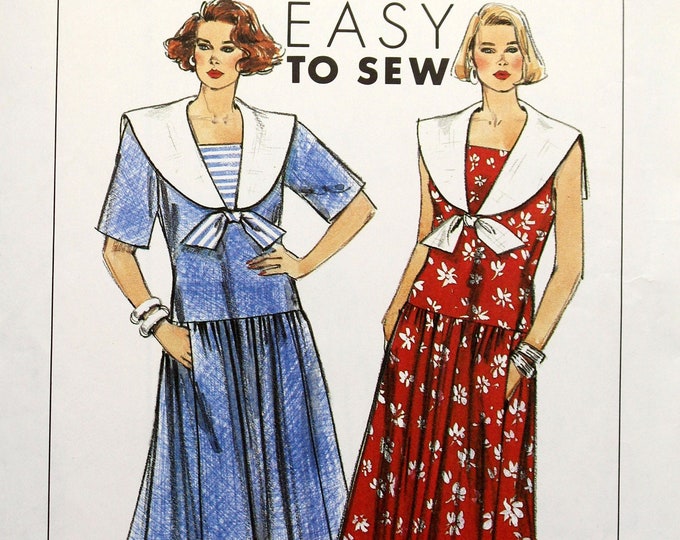 Simplicity Sewing Pattern 9554, Misses' Pullover Dress With Dropped ...