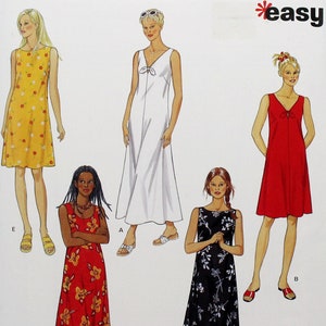 New Look Sewing Pattern 6866, Misses' Dress in Five Styles with Neckline and Length Variations, Uncut/FF, Misses' Size S M L XL