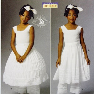 Butterick Sewing Pattern 5901, Girl's Drawers, Underskirt and Hoop Skirt Pattern, Uncut/FF, Girls' Size 6 7 8, Girls' Historical Costume