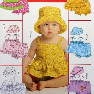 McCall&#39;s Sewing Pattern 5610, Easy Infants&#39; Summer Top, Panties and Hat, Infant Sizes S M L XL, Uncut/FF, McCall&#39;s M5610