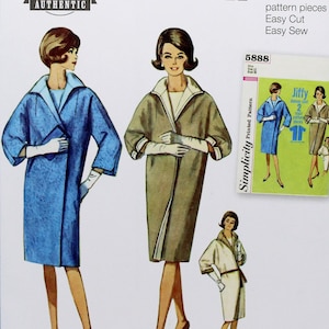 Simplicity Sewing Pattern R12015 Misses' Reversible Coat, Misses' Size 18 20 22 24 26, Simplicity 9883, Reproduction Sewing Pattern