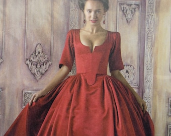 Sizes 6-14 Simplicity 8411 18th Century Gown and Panniers Womens Historical Costume Sewing Pattern