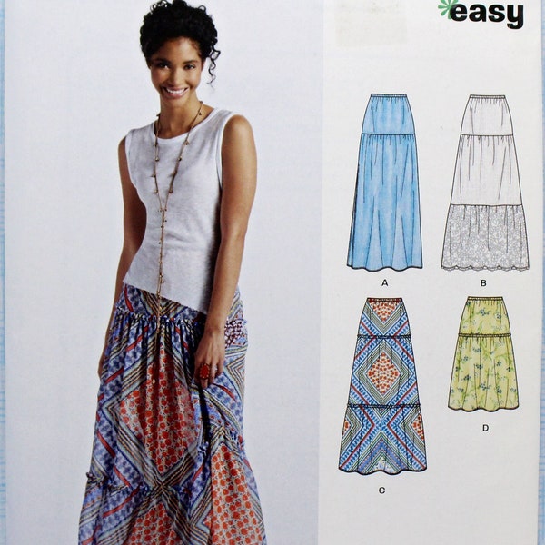 New Look Sewing Pattern 6516, Misses' Easy Ruffled Skirt Sewing Pattern, Misses' Size 6 8 10 12 14 16 18, Uncut/FF, New Look 6516