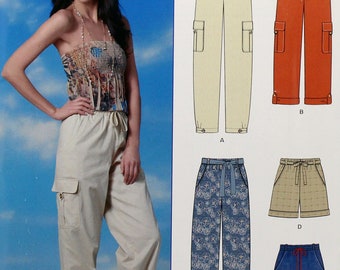 New Look Sewing Pattern 6055 Misses' Shorts or Pants, Uncut/FF, Misses' Size 6 8 10 12 14 16