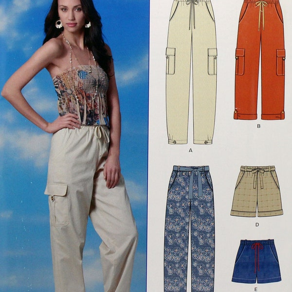 New Look Sewing Pattern 6055 Misses' Shorts or Pants, Uncut/FF, Misses' Size 6 8 10 12 14 16