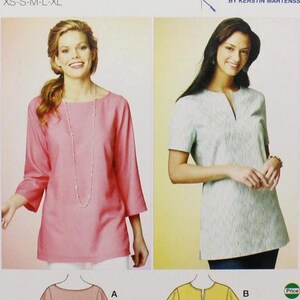 Kwik Sew 3870, Misses' Pullover Tunic Sewing Pattern, Uncut/FF, Sizes XS S M L XL