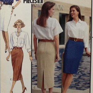 Butterick Sewing Pattern 4869, Misses&#39; Tapered Skirt, Uncut/FF, Misses&#39; Size 6 8 10