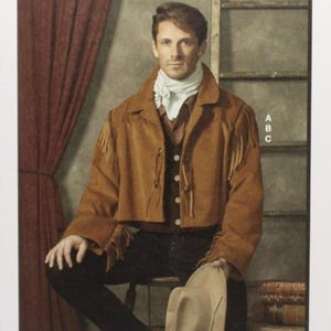 McCall's Sewing Pattern 8399, Western Style Jacket and Vest, Uncut/FF, Men's Size 34 36 38 40 42, Costume Sewing Pattern, McCall's M8399