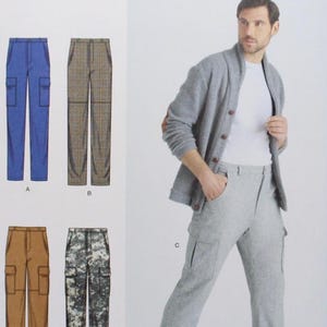 Simplicity Sewing Pattern 9693, Men&#39;s Cargo Pants, Uncut/FF, Men&#39;s Size 44 46 48 50 52, Simplicity S9693