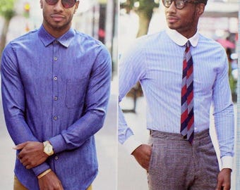Simplicity Sewing Pattern 8427, Men's Fitted Shirt, Men's Size 34 36 38 40 42, Uncut/FF, Mimi G Style