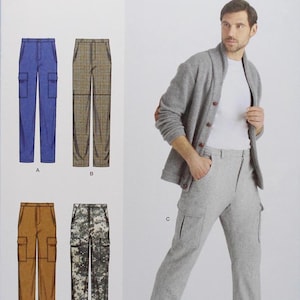 Simplicity Sewing Pattern 9693, Men&#39;s Cargo Pants, Uncut/FF, Men&#39;s Size 34 36 38 40 42, Simplicity S9693