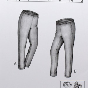 May include: A black and white line drawing of two pairs of pants. The pants on the left are labeled "A" and the pants on the right are labeled "B". The text "Comfort Knit Pants #2450" is at the bottom of the image.