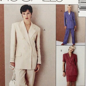 McCall&#39;s Sewing Pattern 6977, Misses&#39; Lined Jacket, Slim Skirt and Straight Leg Pants, Uncut/FF, Misses&#39; Size 8 10 12