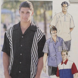 McCall&#39;s Sewing Pattern 8243, Men&#39;s Loose-fitting Shirts, Uncut/FF, Men&#39;s Size Large (42, 44)