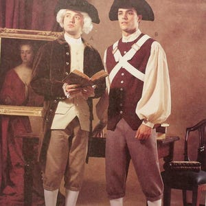 McCall&#39;s Sewing Pattern 2258, Men&#39;s Revolutionary Costumes Sewing Pattern, Uncut/FF, Men&#39;s Size 36 38 40