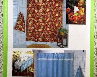 Covers 8702 UNCUT McCalls Vintage Sewing Pattern Bathroom Essentials Curtain
