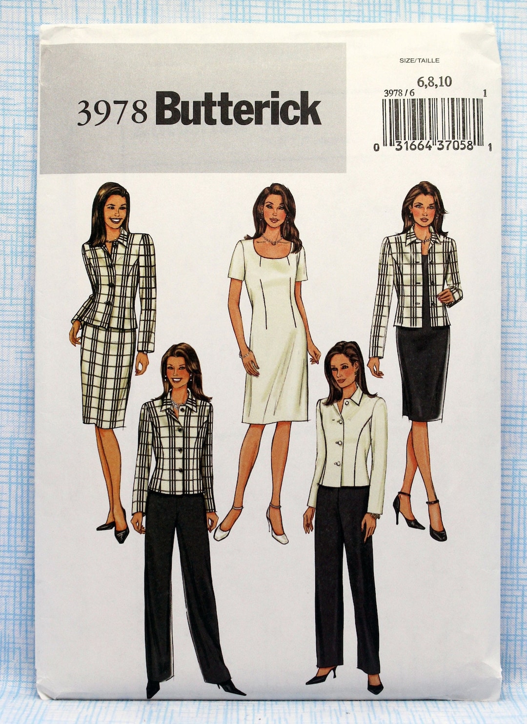 Butterick Sewing Pattern 3978, Easy Misses' Jacket, Dress, Skirt and ...