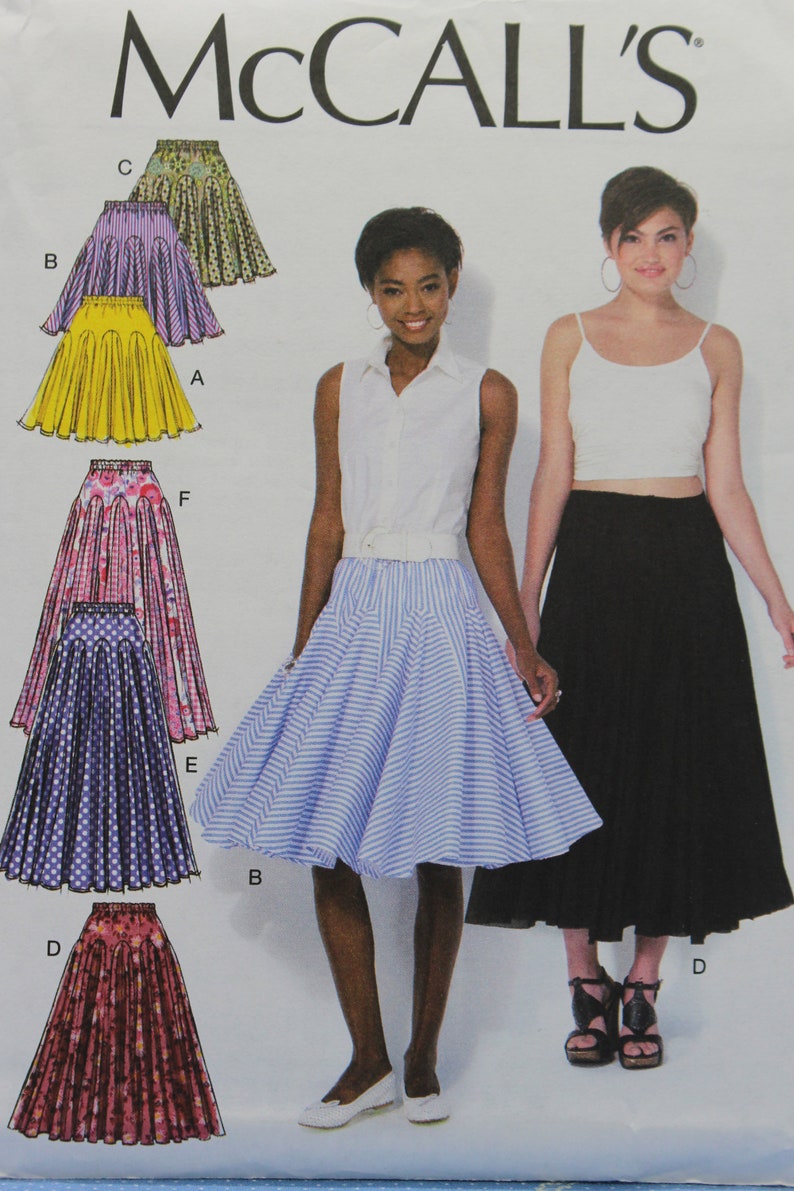 Misses/' Size 6-8 Elastic Waist Skirts Sewing Pattern Misses/' Skirts Sewing Pattern Uncut 10-12 14 McCall/'s 7097