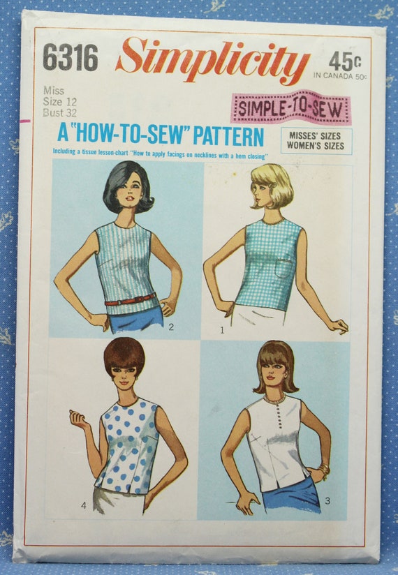 Misses' Vintage 1950s Bra Tops Simplicity Pattern 1426 -  Canada