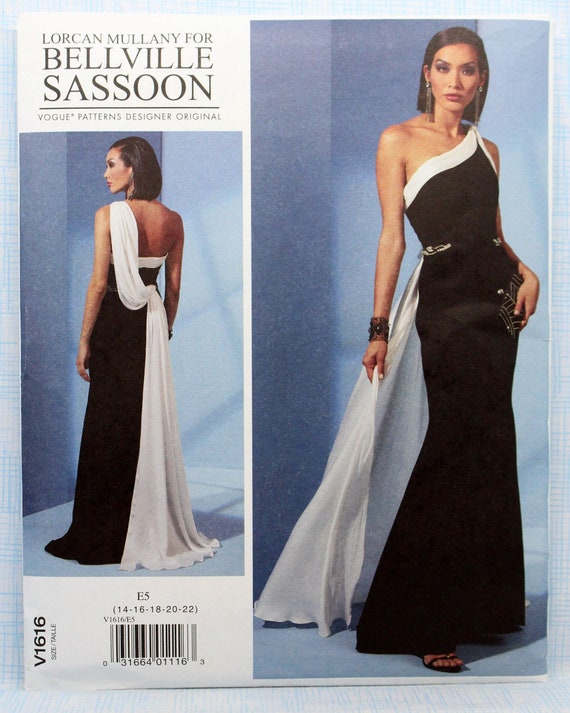 Vogue Sewing Pattern 1616 Misses Miss Petite One Shoulder Evening Dress Uncut FF Misses Size 14 16 18 20 22 Vogue V1616 Lorcan Mullany